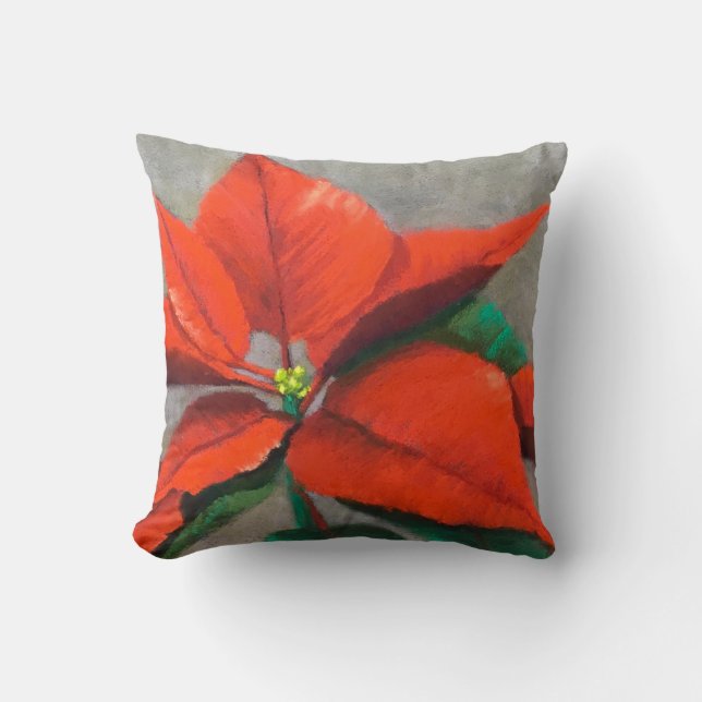 Cojín decorativo de navidades Poinsettia (Anverso)