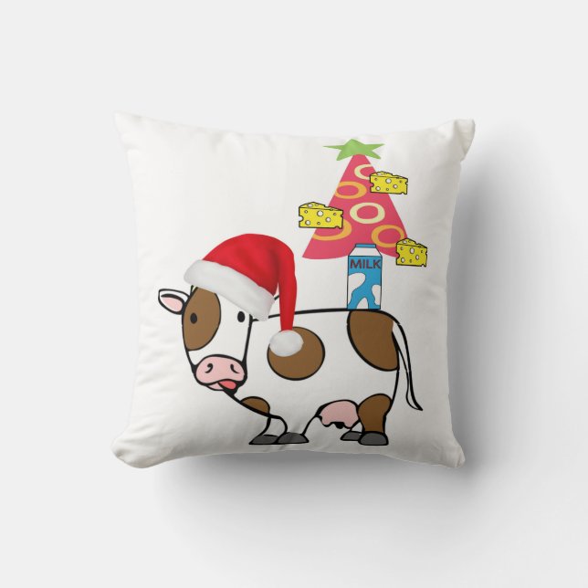 Cojín decorativo de navidades, queso lechero de va (Anverso)