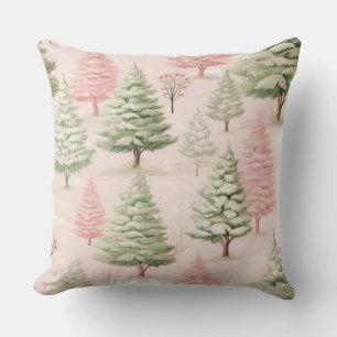 Cojín decorativo de Navidades rosados Pastel