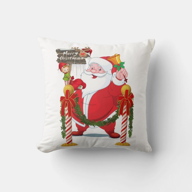 Cojín decorativo de navidades, Santa Elf (Anverso)