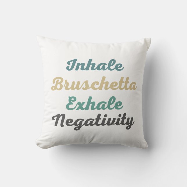 Cojín decorativo de Negatividad Exhale de Inhale B (Anverso)