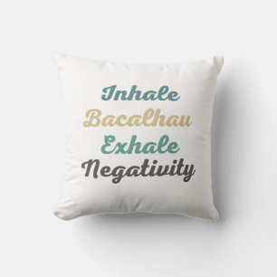 Cojín decorativo de Negatividad Exhale Inhale Baca