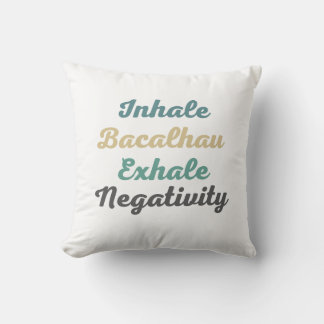 Cojín decorativo de Negatividad Exhale Inhale Baca