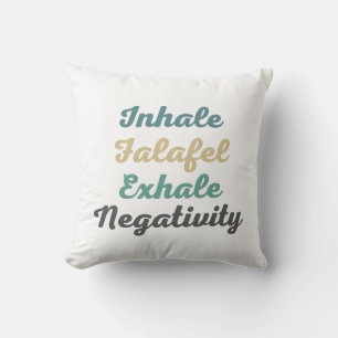 Cojín decorativo de Negatividad Exhale Inhale Fala