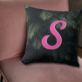 Cojín decorativo de Neón Rosa de Palma Tropical Pe