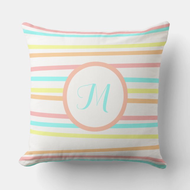 Cojín decorativo de Neon Striped Moderno personali (Anverso)