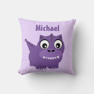 Cojín decorativo de niños morados Personalizado de