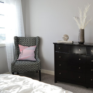 Cojín decorativo de nombre de coral de color paste