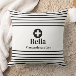 Cojín decorativo de nombre de enfermera personaliz