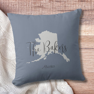 Cojín decorativo de nombre de familia de esquema d