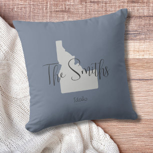 Cojín decorativo de nombre de familia de esquema d