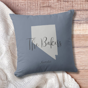 Cojín decorativo de Nombre de Familia Estatal de N