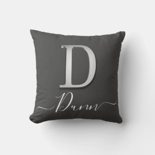 Cojín decorativo de nombre Monograma D de Persona