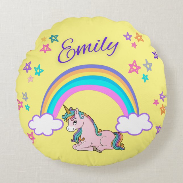 Cojín decorativo de nombre personalizado "Emily" a (Anverso)