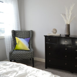 Cojín decorativo de nombres de lavanda verde amari