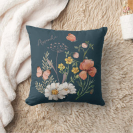 Cojín decorativo de nombres personalizados de Boho