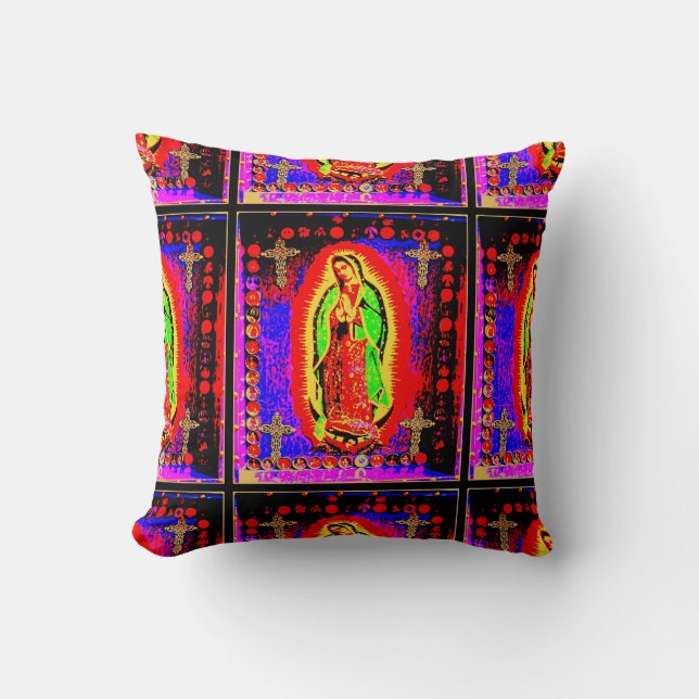 Cojín decorativo De Nuestra Señora De Guadalupe (Anverso)