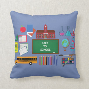 Cojín Decorativo De nuevo a fuentes de escuela