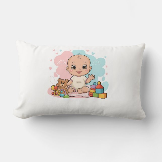 Cojín decorativo de Nursera Lumbar Bebé (Anverso)