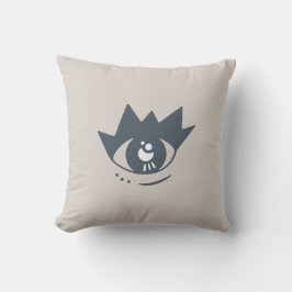 Cojín decorativo de ojos grises estéticos