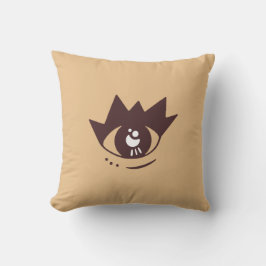 Cojín decorativo de ojos marrones estéticos