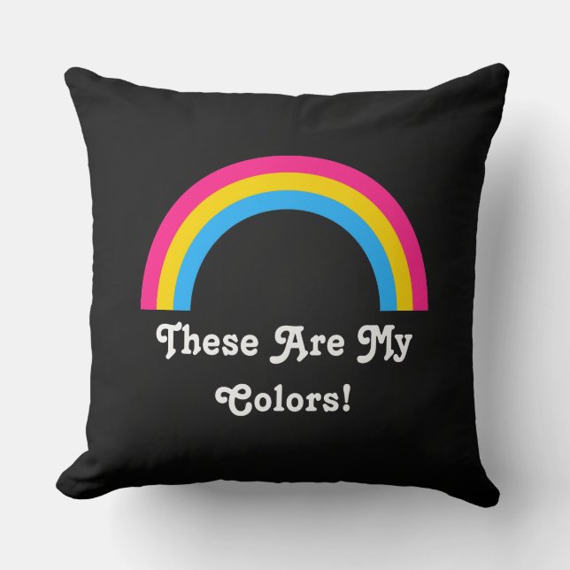 Cojín decorativo de orgullo arco iris de pansexual (Anverso)