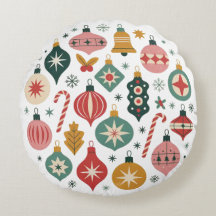 Cojín decorativo de Ornamentos de Navidad