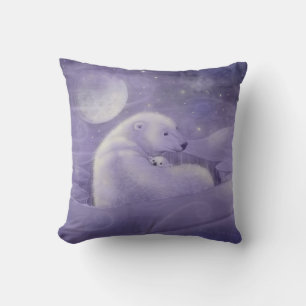 Cojín decorativo de Osos Polares Dulces