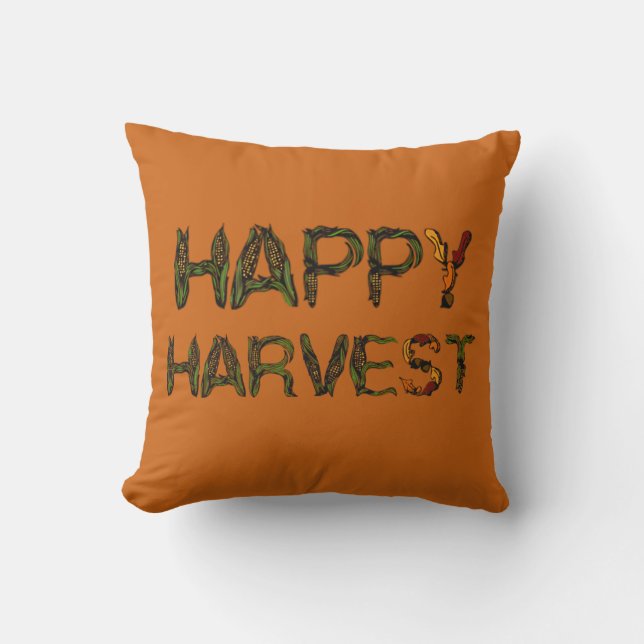 Cojín decorativo de otoño/Halloween/cosecha (Anverso)