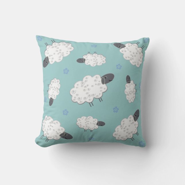 Cojín decorativo de oveja dulce para niños (Anverso)