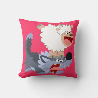 Cojín decorativo de oveja y lobo de Personalizado
