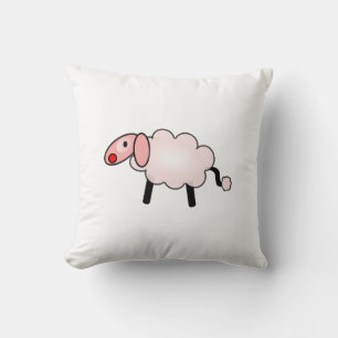 Cojín decorativo de ovejas rosadas