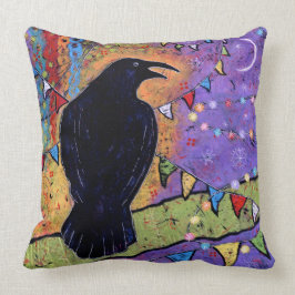 Cojín decorativo de pájaro de un divertido y sensa