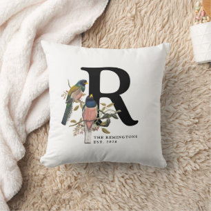 Cojín decorativo de pájaros de bonito para recién 