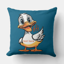 Cojín decorativo de pato gracioso