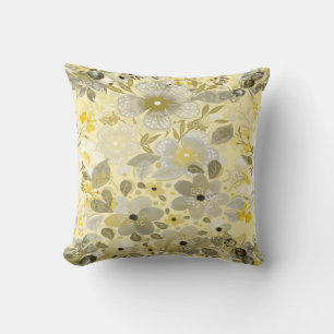 Cojín decorativo de patrón amarillo sin soldadura
