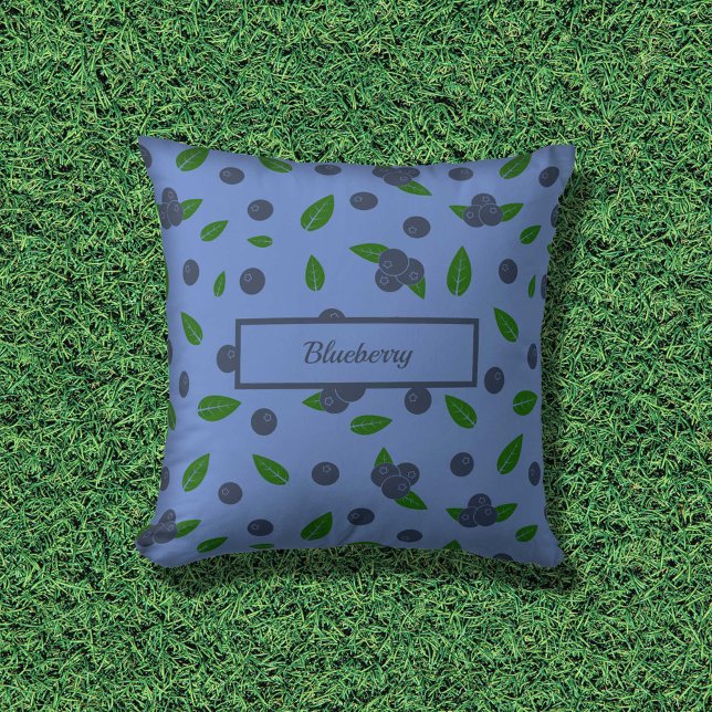 Cojín decorativo de patrón de arándano (Blueberry pattern Throw Pillow)