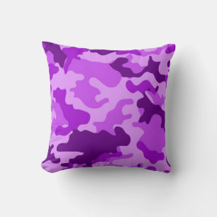 Cojín decorativo de patrón de cámara violeta