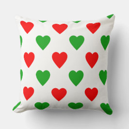 Cojín decorativo de patrón de corazón de navidades