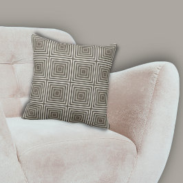 Cojín decorativo de patrón de cuadrados anidados m