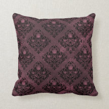 Cojín decorativo de patrón de Damasco gótico vinta