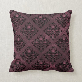 Cojín decorativo de patrón de Damasco gótico vinta