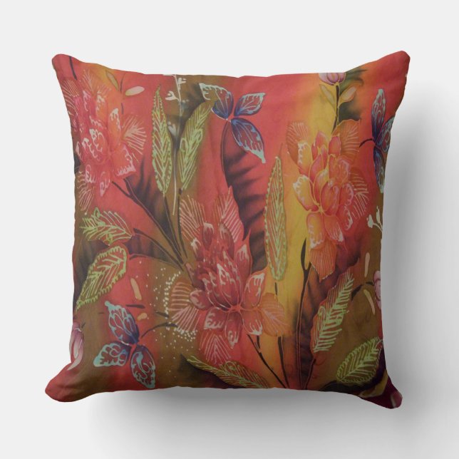 Cojín decorativo de patrón de flor (Anverso)