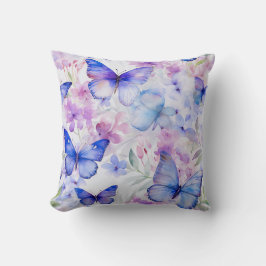 Cojín decorativo de patrón de mariposa sin soldadu