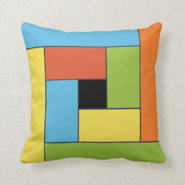 Cojín decorativo de patrón de mosaicos geométricos