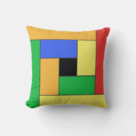 Cojín decorativo de patrón de mosaicos geométricos