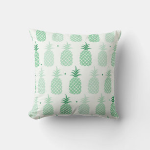 Cojín decorativo de patrón de piña verde