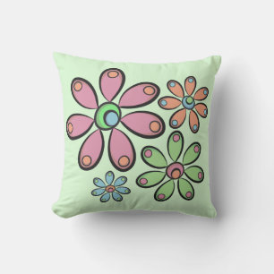 Cojín decorativo de patrón floral