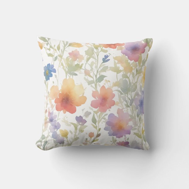 Cojín decorativo de patrón floral (Anverso)