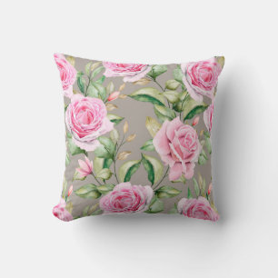 Cojín decorativo de patrón floral con clase
